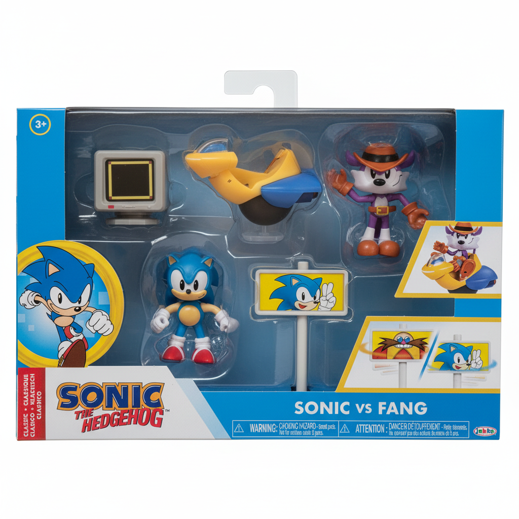 Sonic the Hedgehog: Sonic vs Fang Action Figure Set (Jakks Pacific)